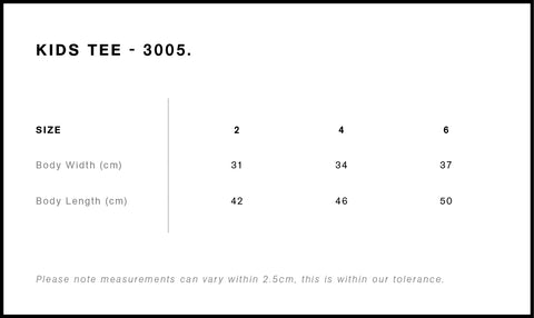 Kids Size Chart