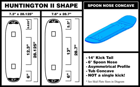 waltz spoon nose freestyle skateboard deck