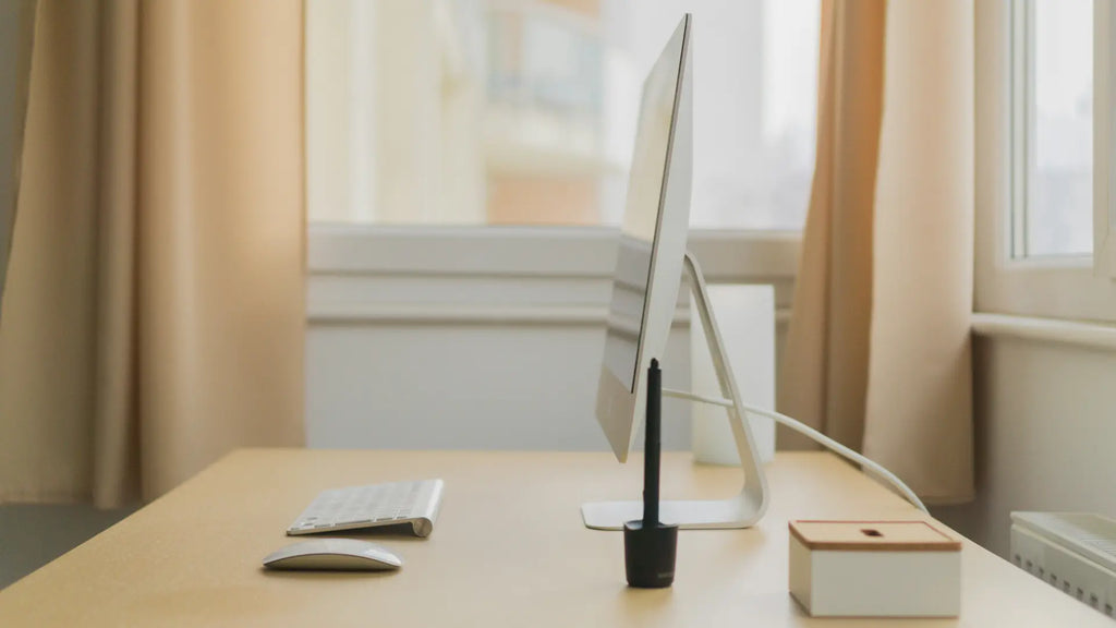 workdesk with imac desktop and magic mouse