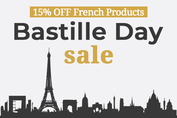 15% off French products Bastille Day sale