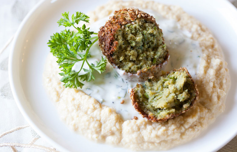 Pan-Fried Falafel with Tzatziki Recipe