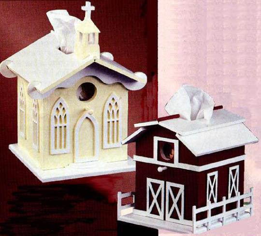 Church &amp; Barn Tissue Box Cover Patterns – Scrollsaw.com