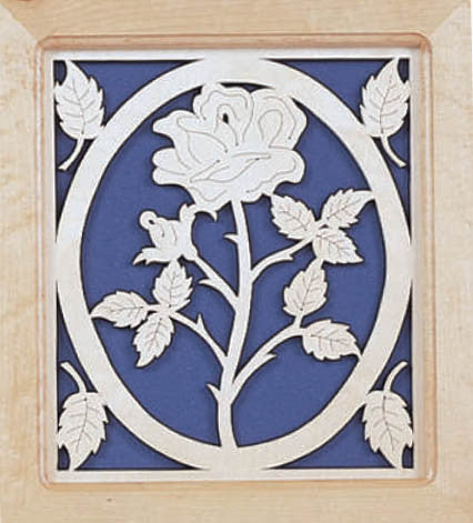 Scroll Saw Pattern for Rose Fretwork