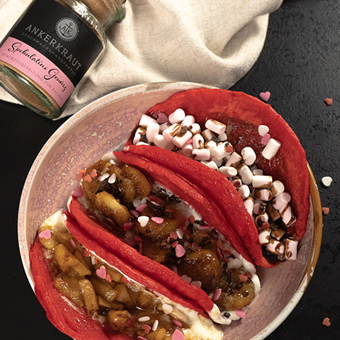 Red Velvet Pancake Tacos