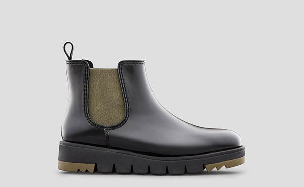 Firenze Chelsea Rain Boot - Black