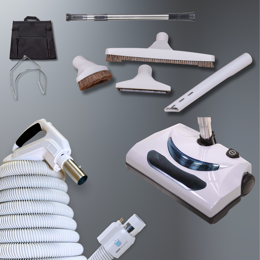 Central Vacuum Built in System Direct Connect Hose Kit with Standard Powerhead