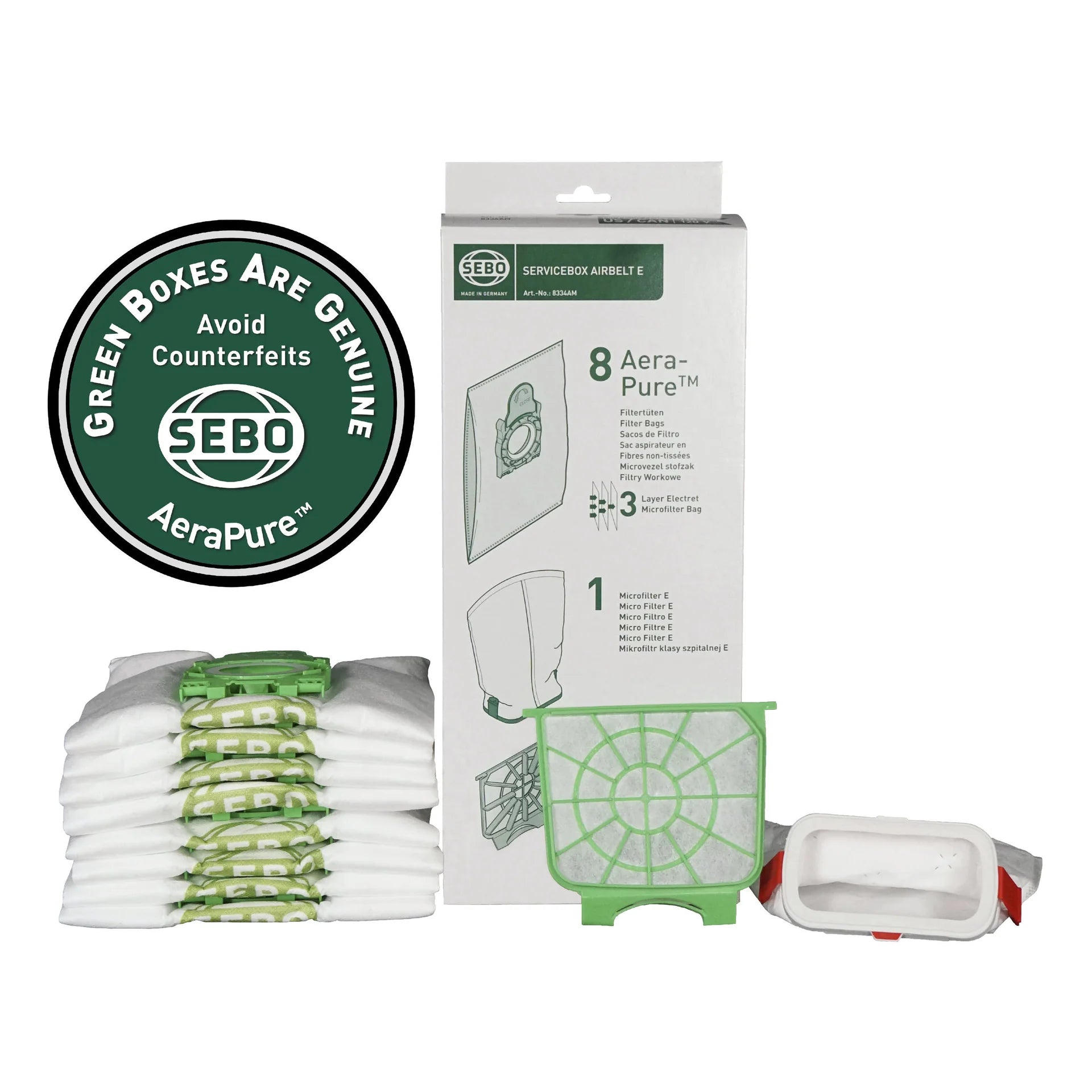 SEBO AIRBELT E Series Service Box 8334AM
