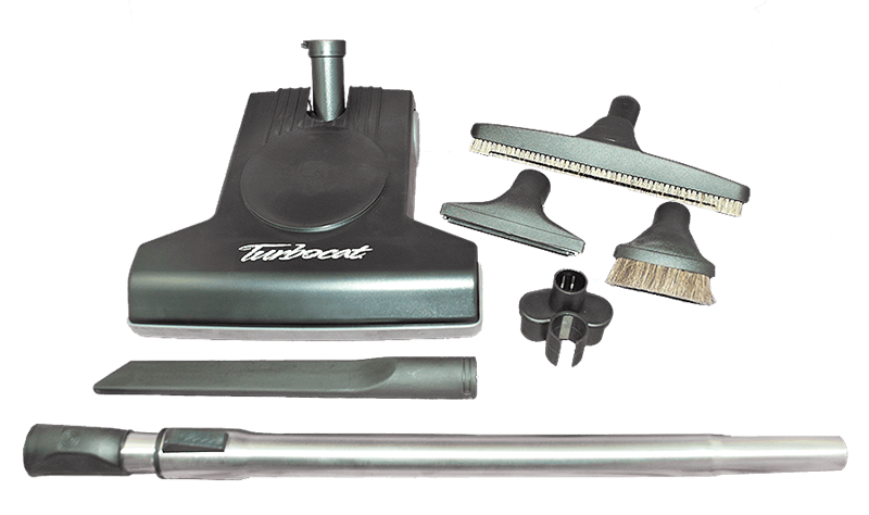 Central Vacuum Hide A Hose Premium Tool Kit with TurboCat for Carpet for In Wall Retractable System