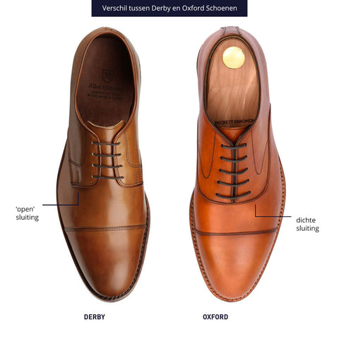 Verschil oxford en derby schoenen