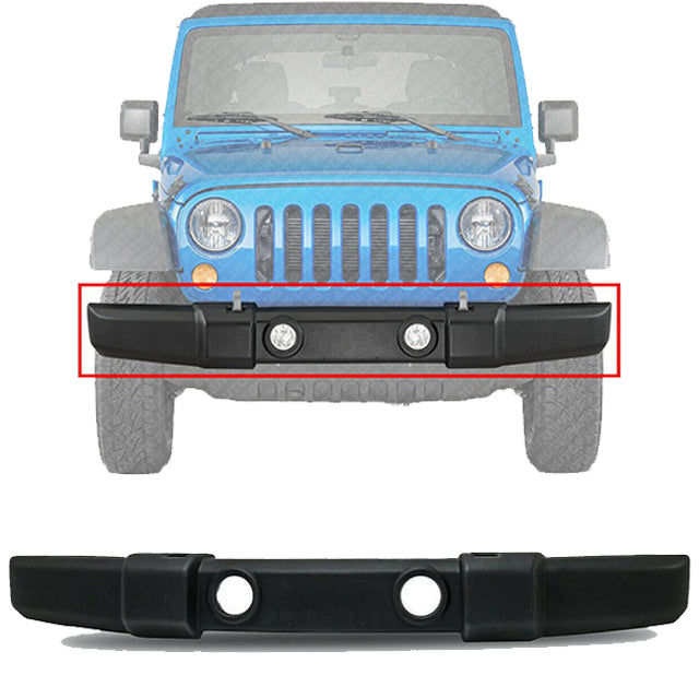 Front Bumper Cover Textured For 2007-2018 Jeep Wrangler (JK) w/ Fog li – US  AUTO PARTS PLUS