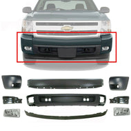 Front Bumper End Caps Primed + Fog Lights For 07-13 Chevrolet