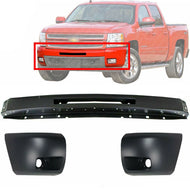 Front Bumper End Caps Primed + Fog Lights For 07-13 Chevrolet