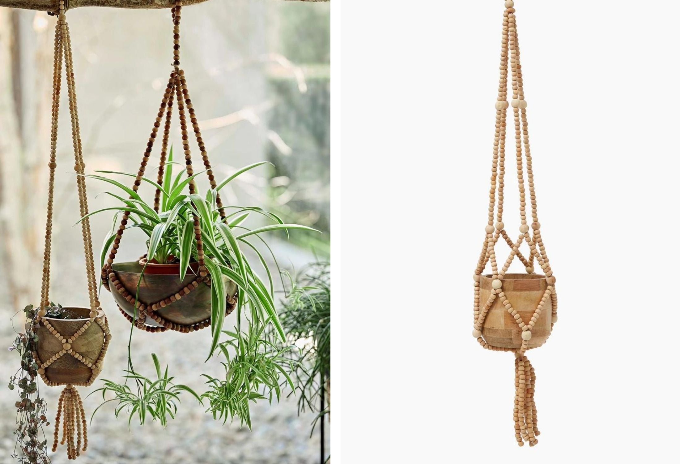 BEADED HANGING PLANTER