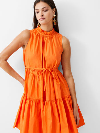 Midi Dresses | Womens Aje Rushes Raffia Knit Midi Dress Orange – Harryswines