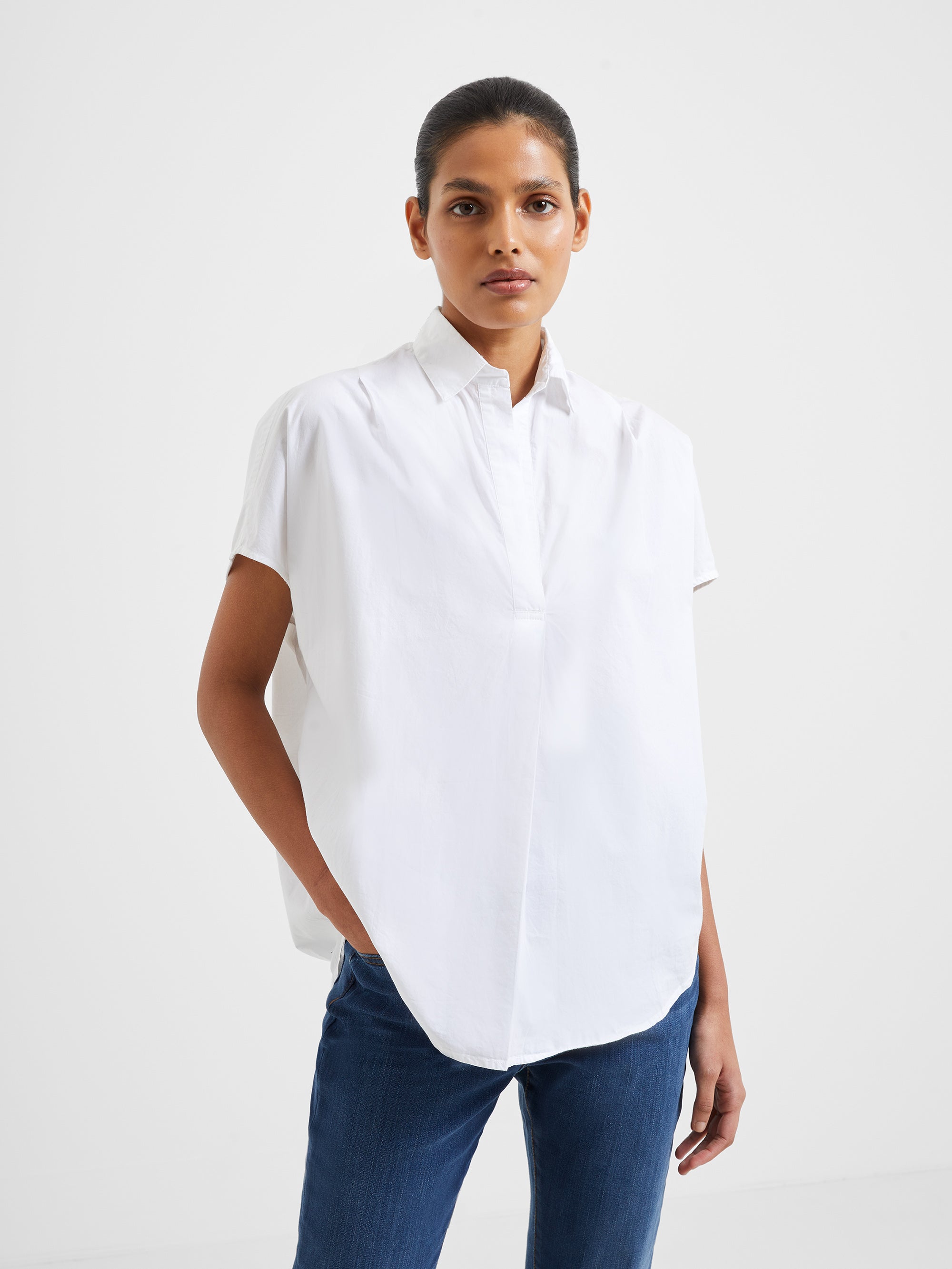 Rhodes Poplin Sleeveless Popover Shirt