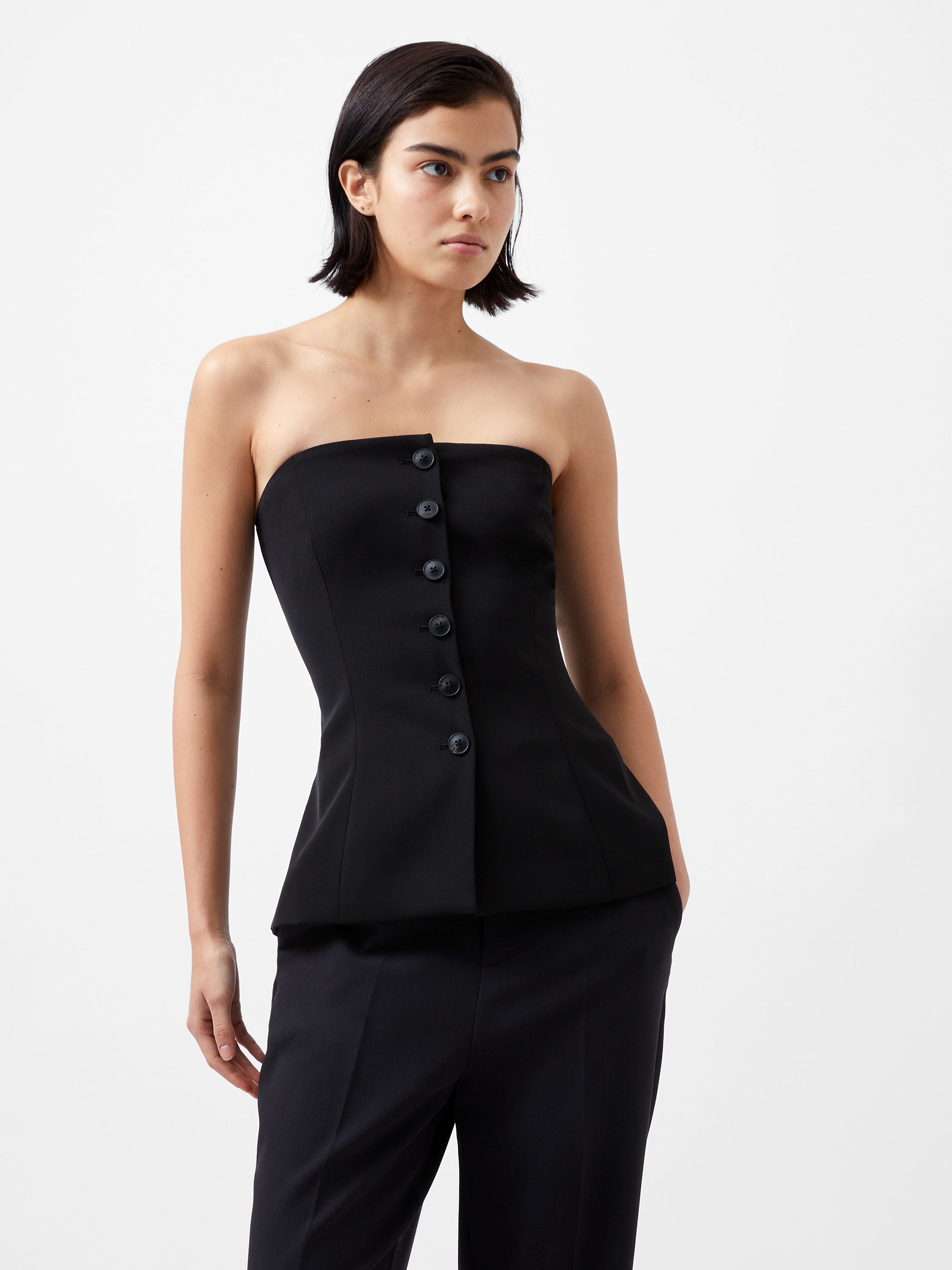 Harrie Suiting Strapless Top