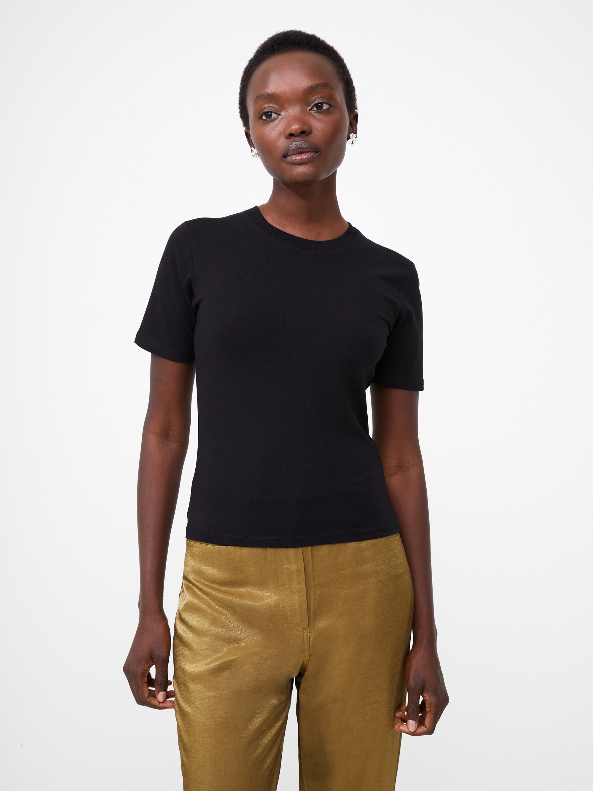 Rallie Cotton Crew Neck T-Shirt Black product