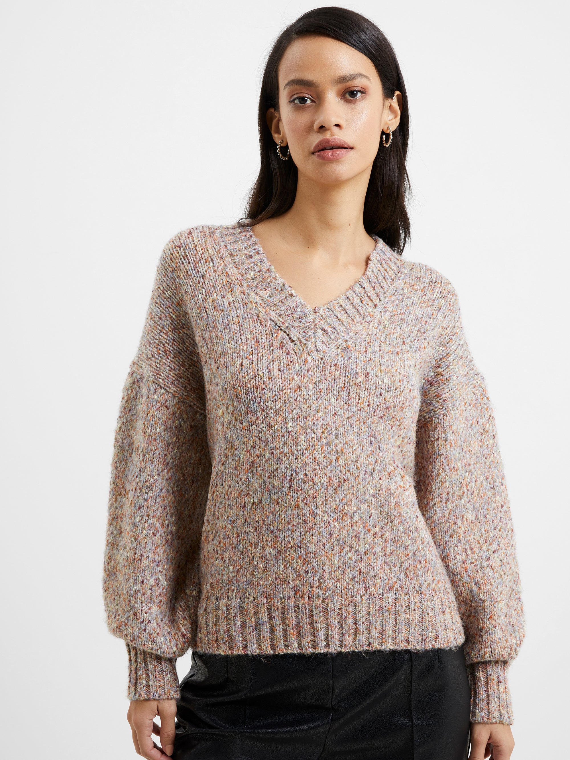 jill recycled marl knit jumper multi