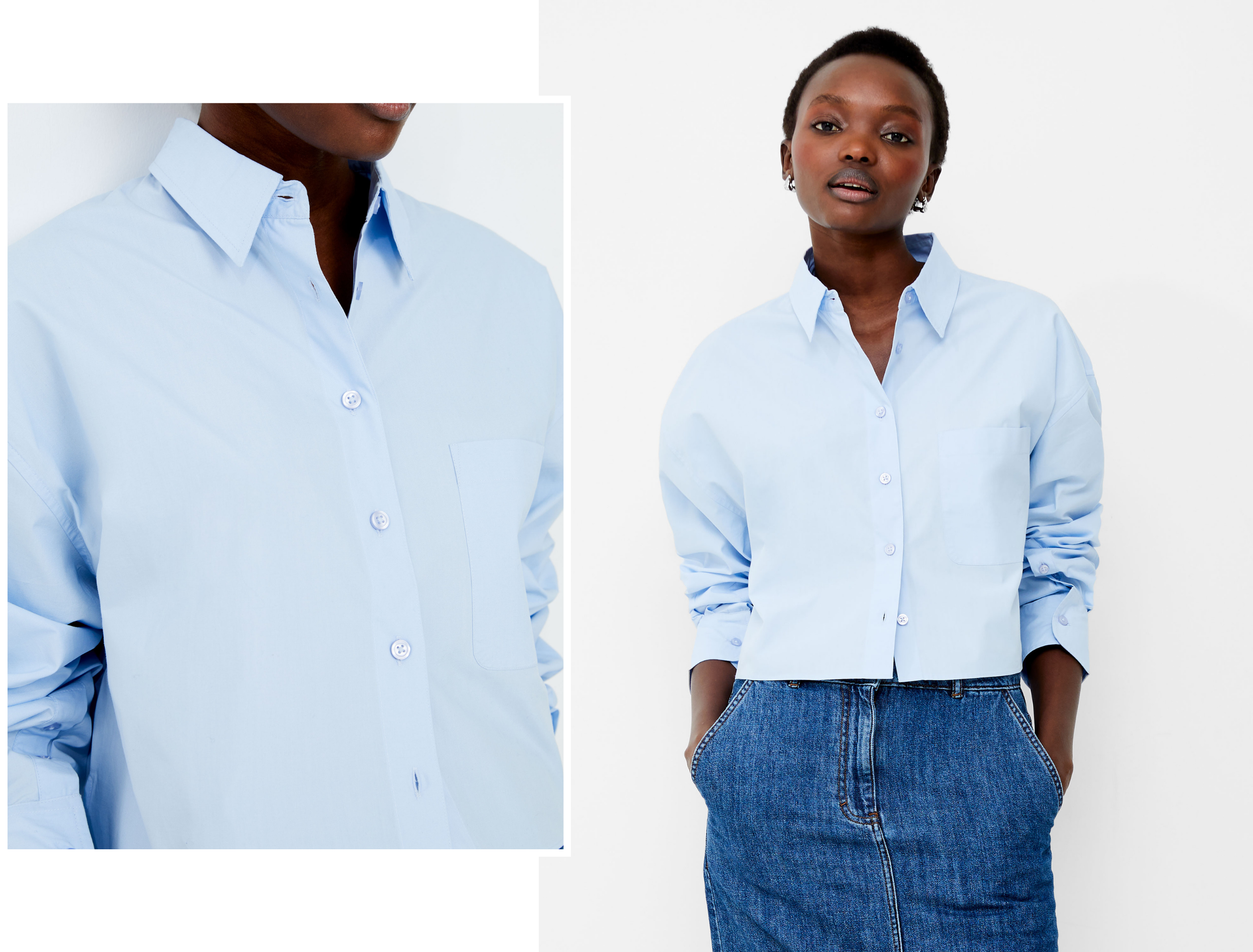 Alissa Cotton Cropped Shirt