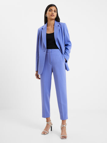 Jacket Pants Navy Blue Women Business Suits Cotton Blended Formal Female  Slim Trouser Suit Office Uniform Style Ladies Suits W62  AliExpress