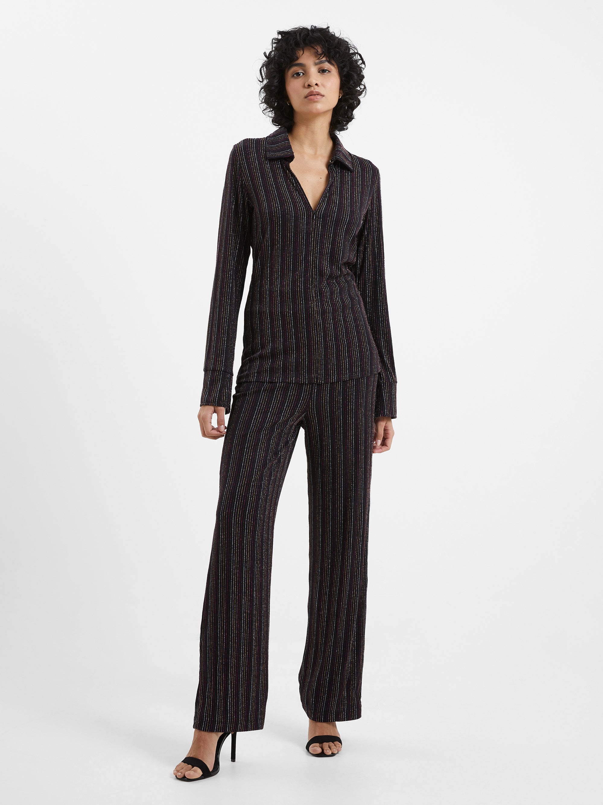 Paula Lurex Stripe Trousers Blackout Multi product