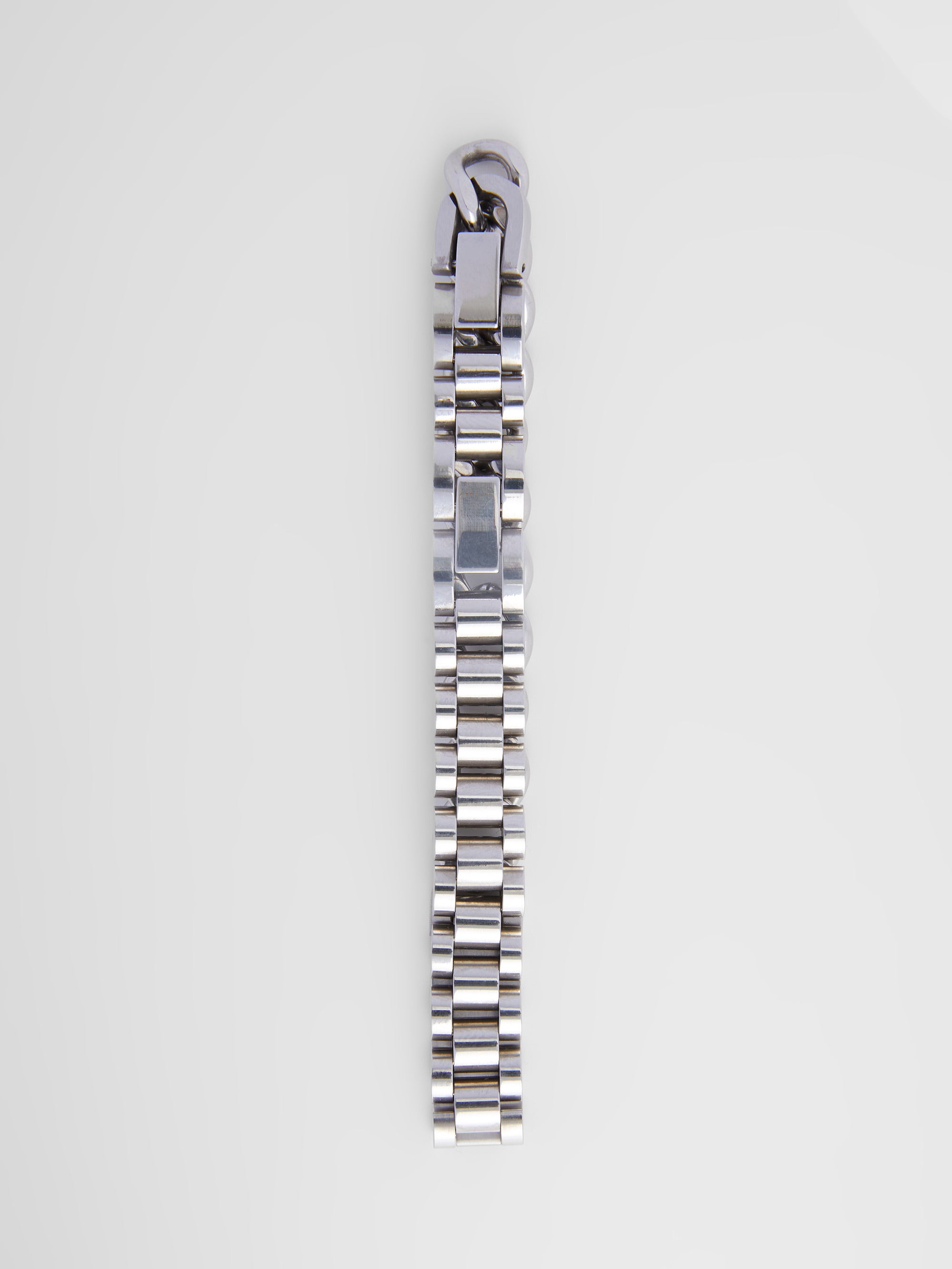 Mixed Watch Strap Bracelet Silver