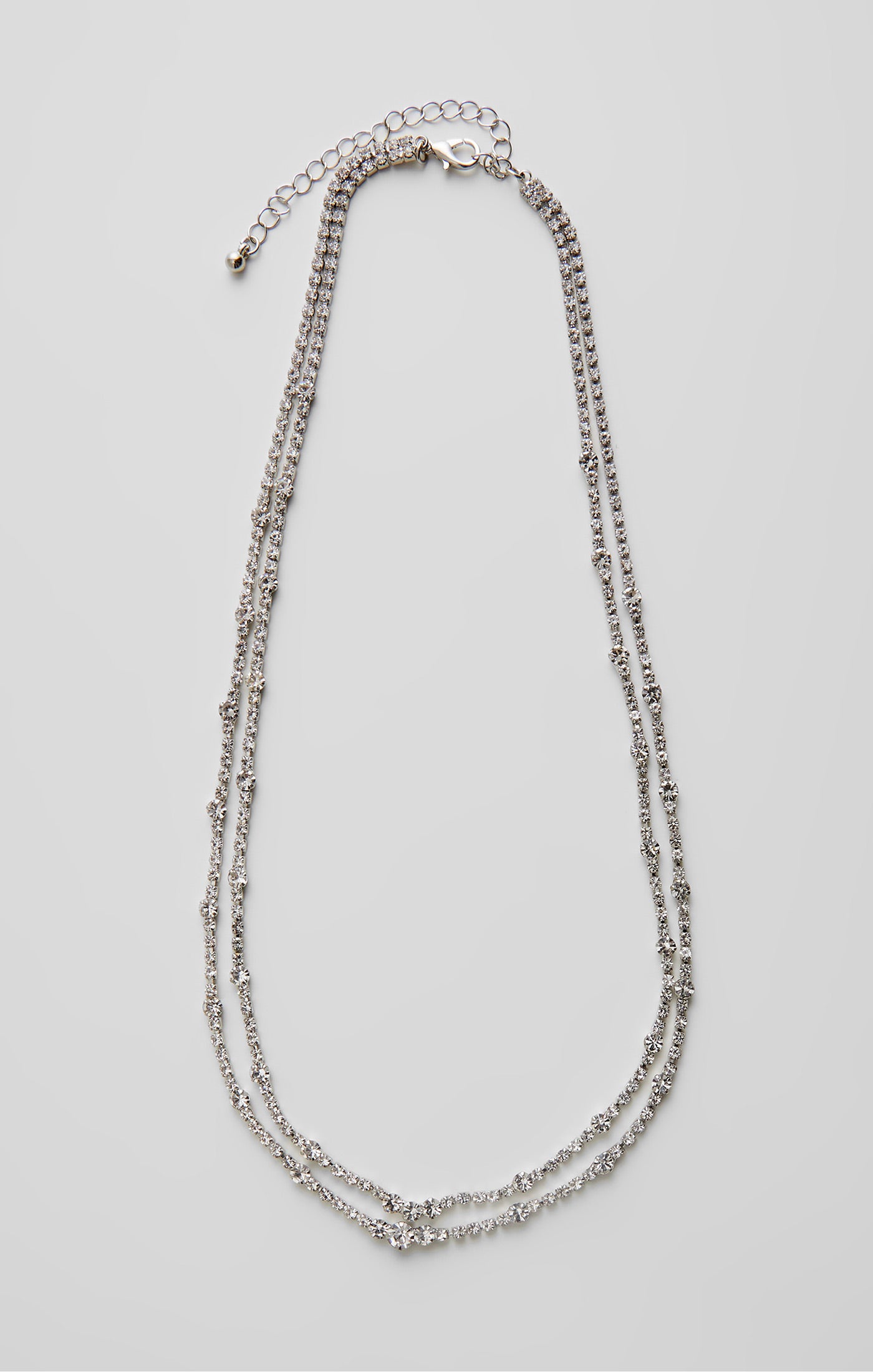 Double Row Diamante Necklace