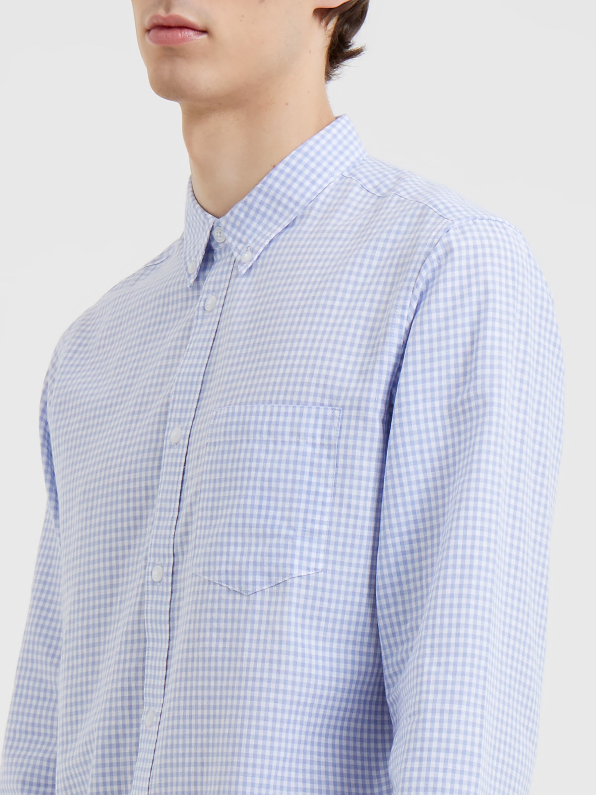 Gingham Pocket Long Sleeve Shirt