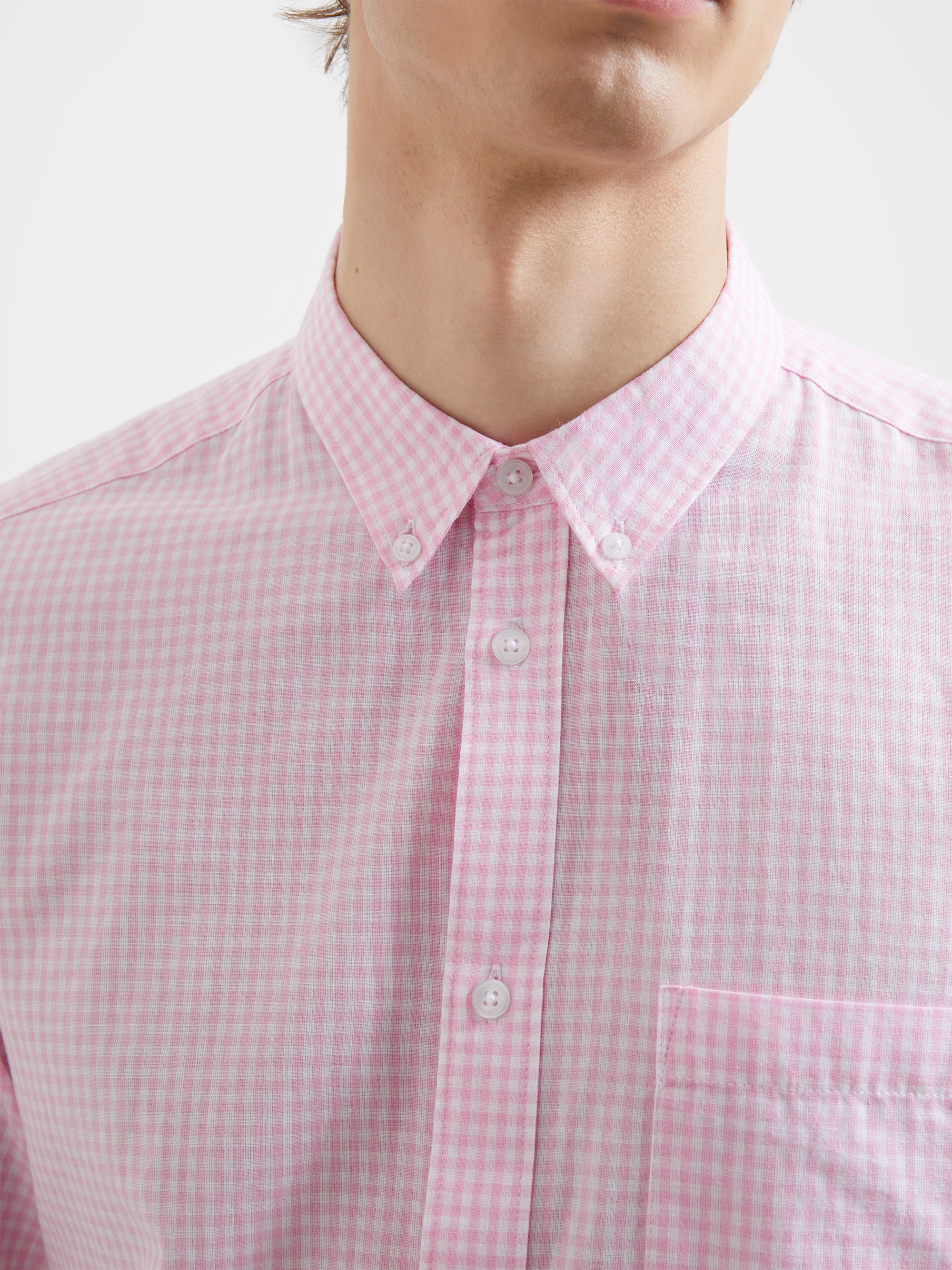 Gingham Pocket Long Sleeve Shirt