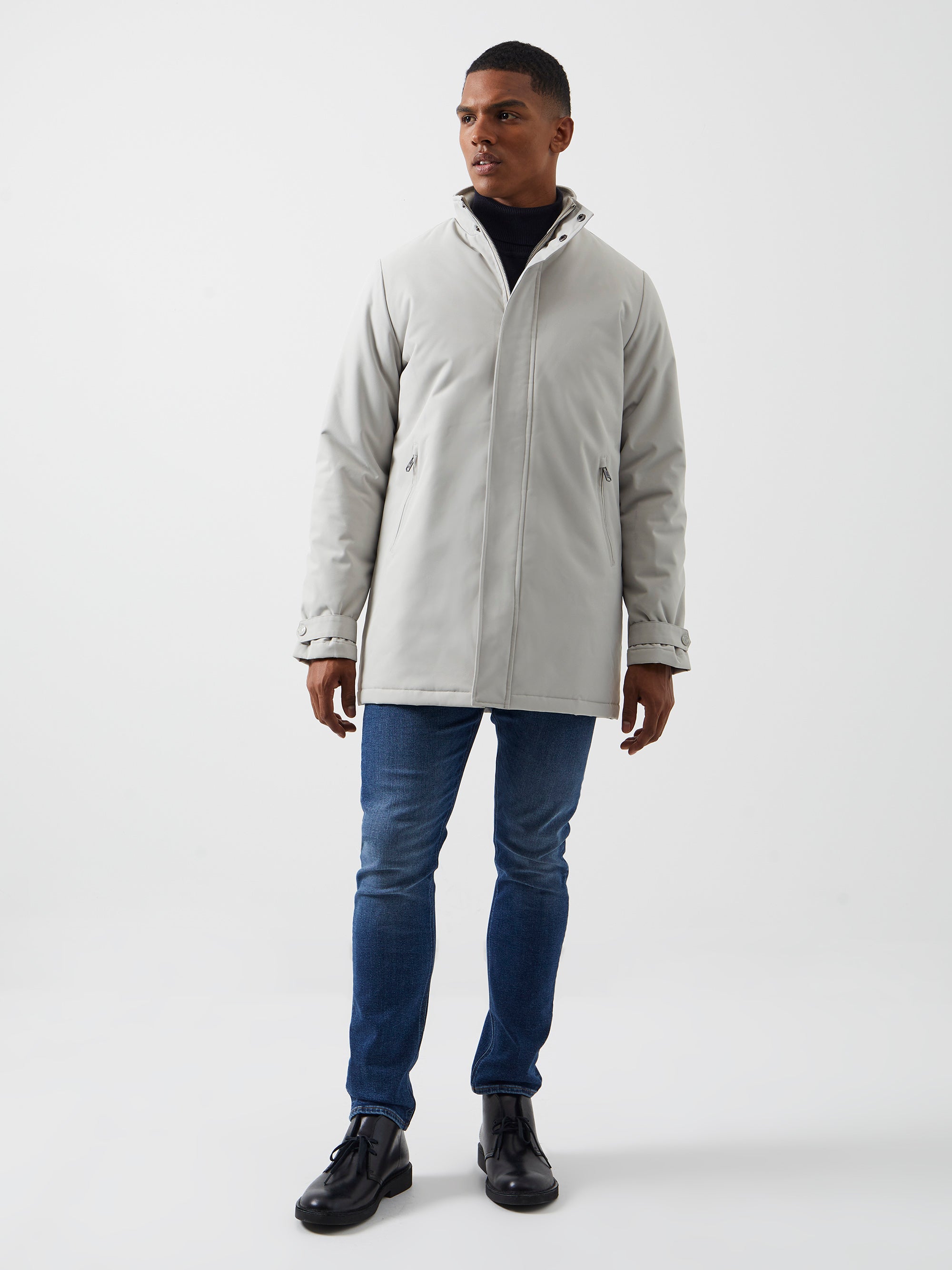 Funnel Neck Mac Coat