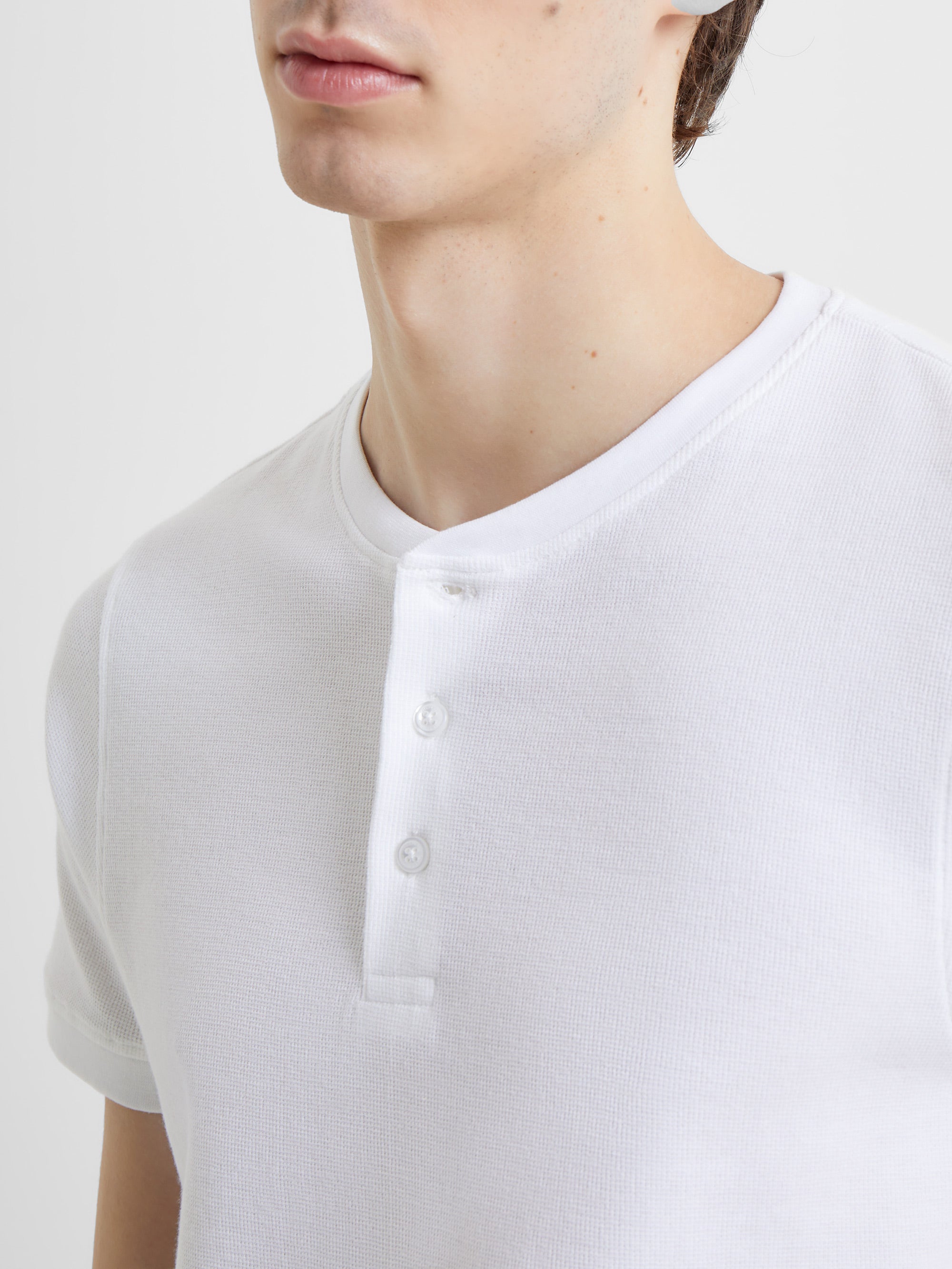 Pique Micro Henley T-Shirt