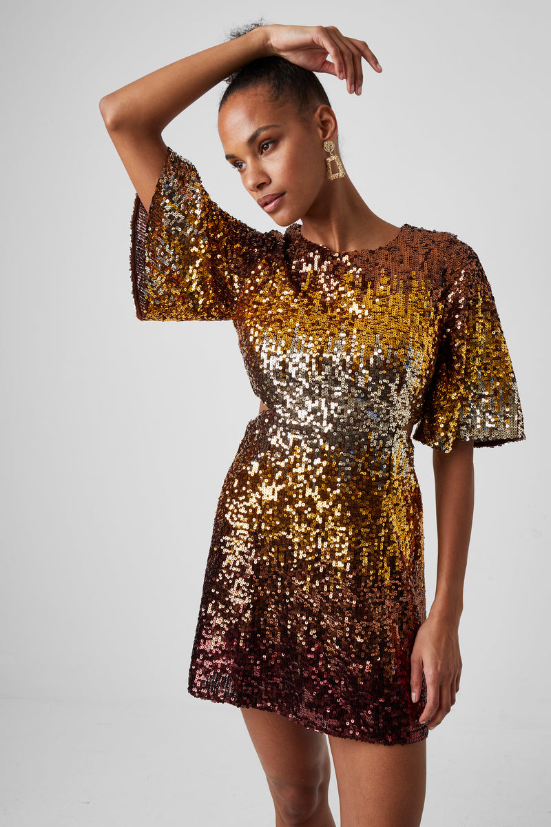 Estari Sequin Cut-Out Mini Dress | French Connection UK