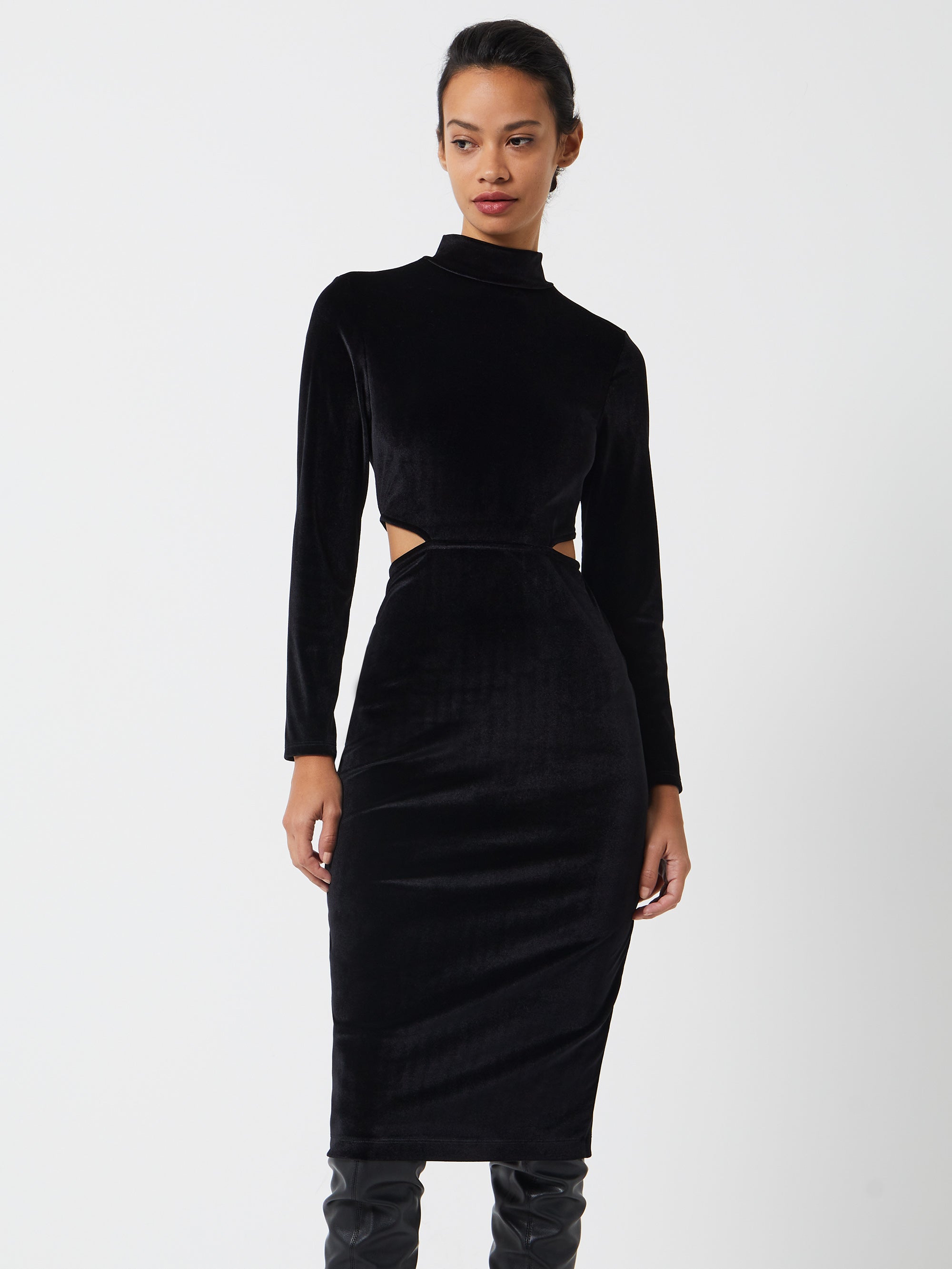 Sula Velvet Jersey Cut Out Dress