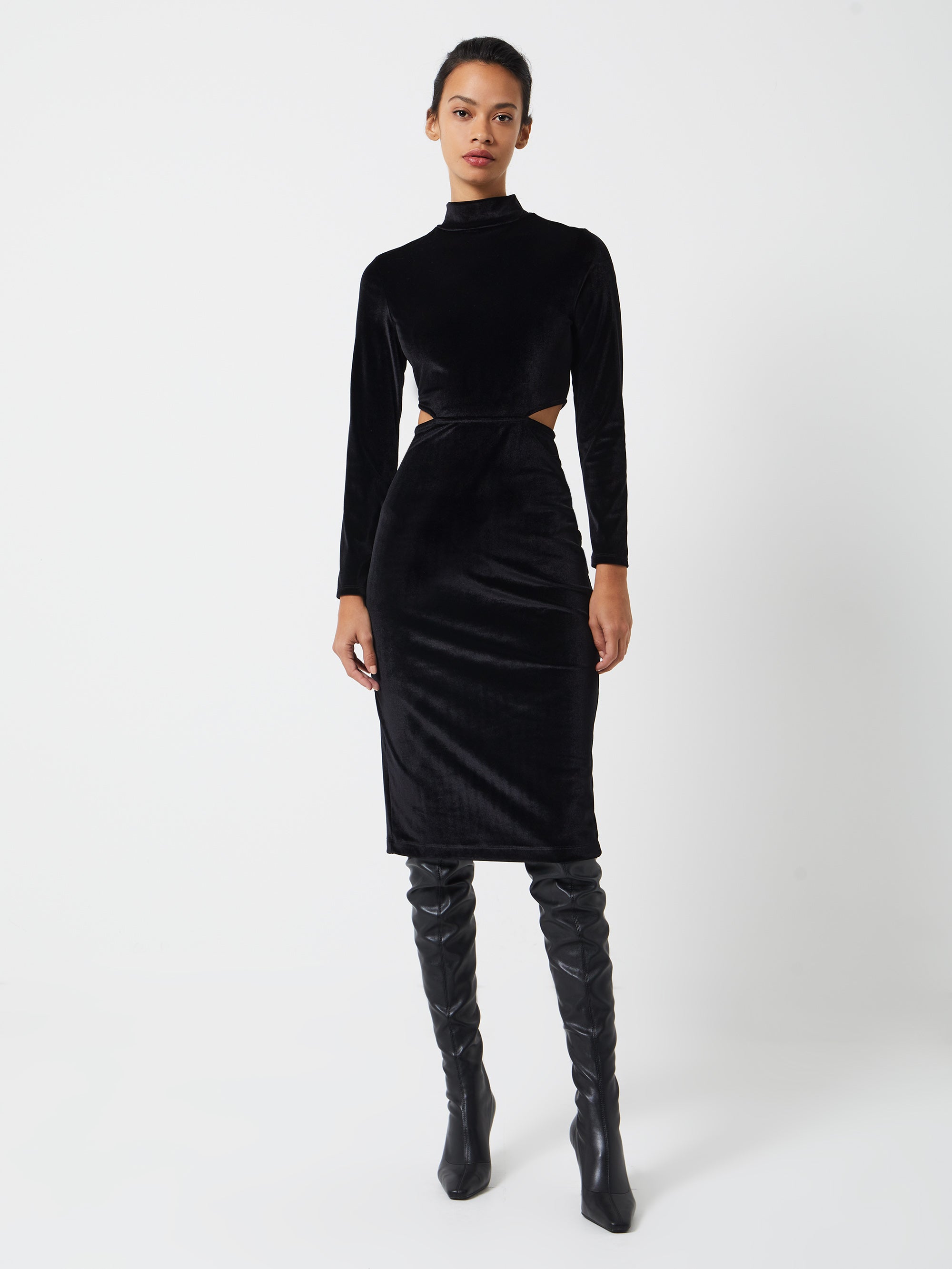 Sula Velvet Jersey Cut Out Dress