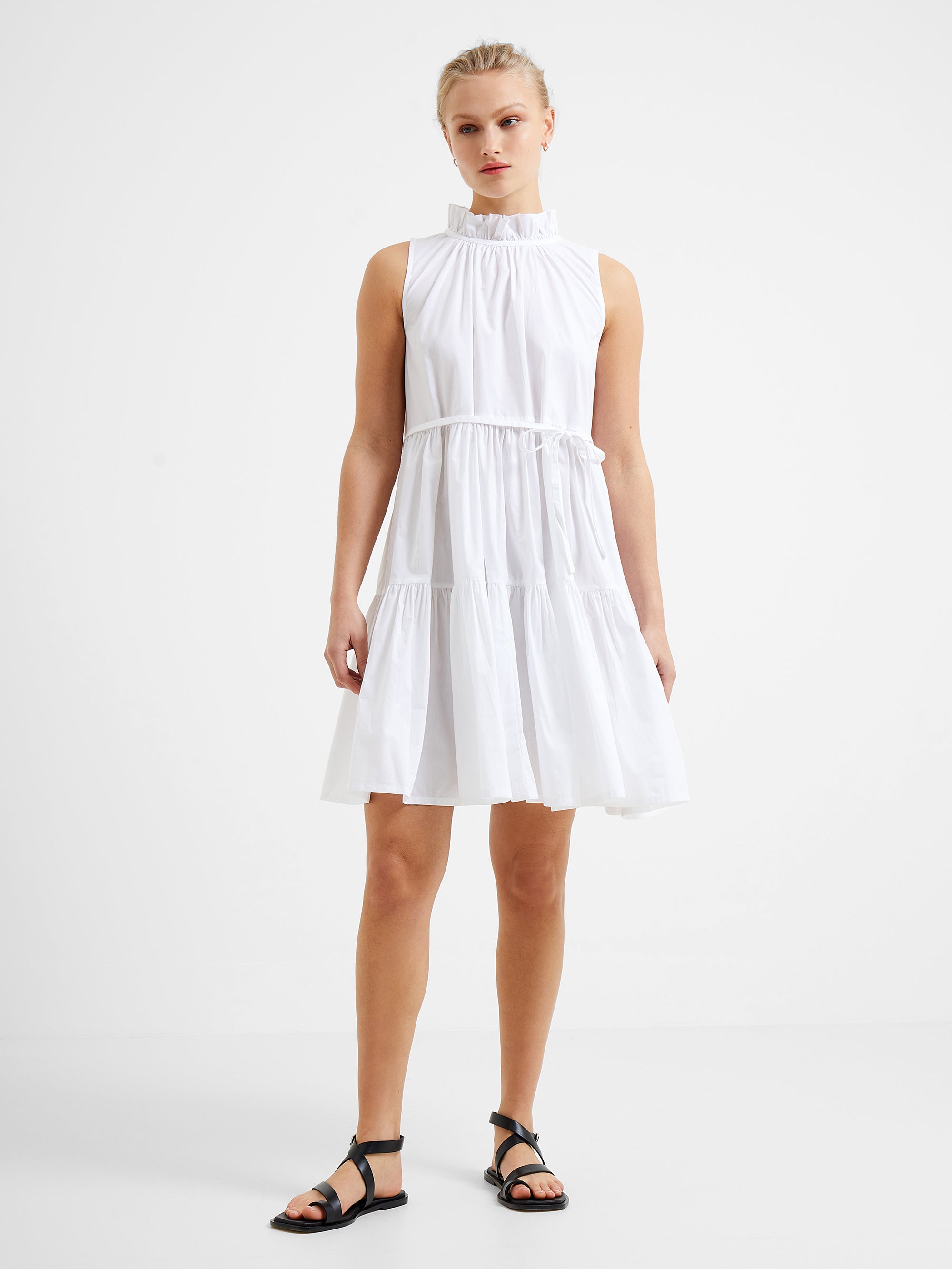 Rhodes Poplin Sleeveless Tiered Mini Dress