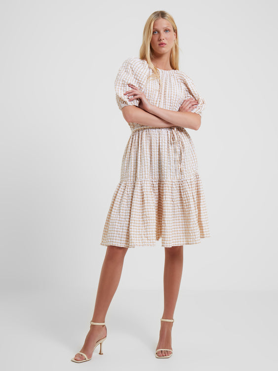 Rhodes Poplin Shirt Dress Linen White | French Connection UK