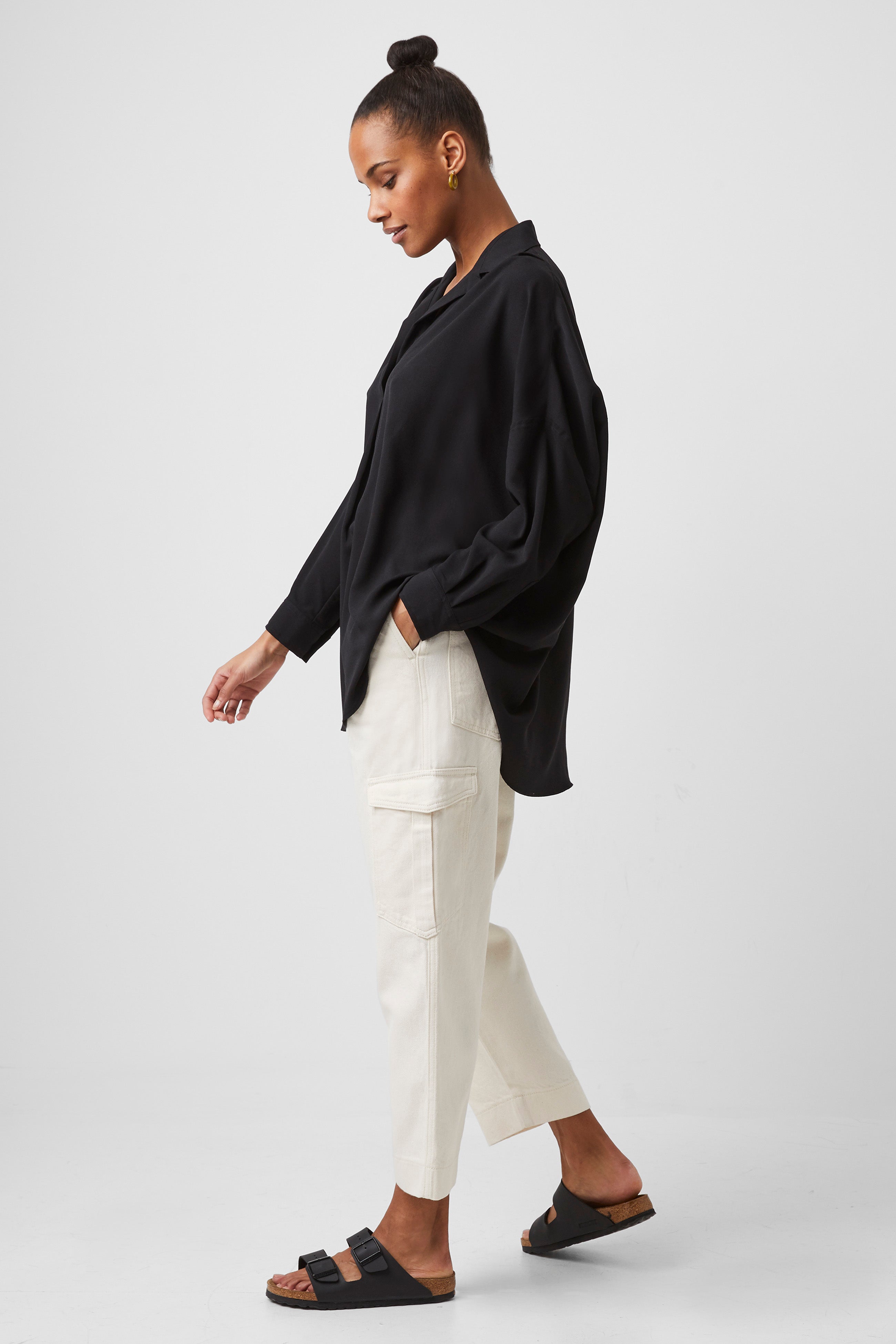 Rhodes Recycled Crepe Popover Shirt