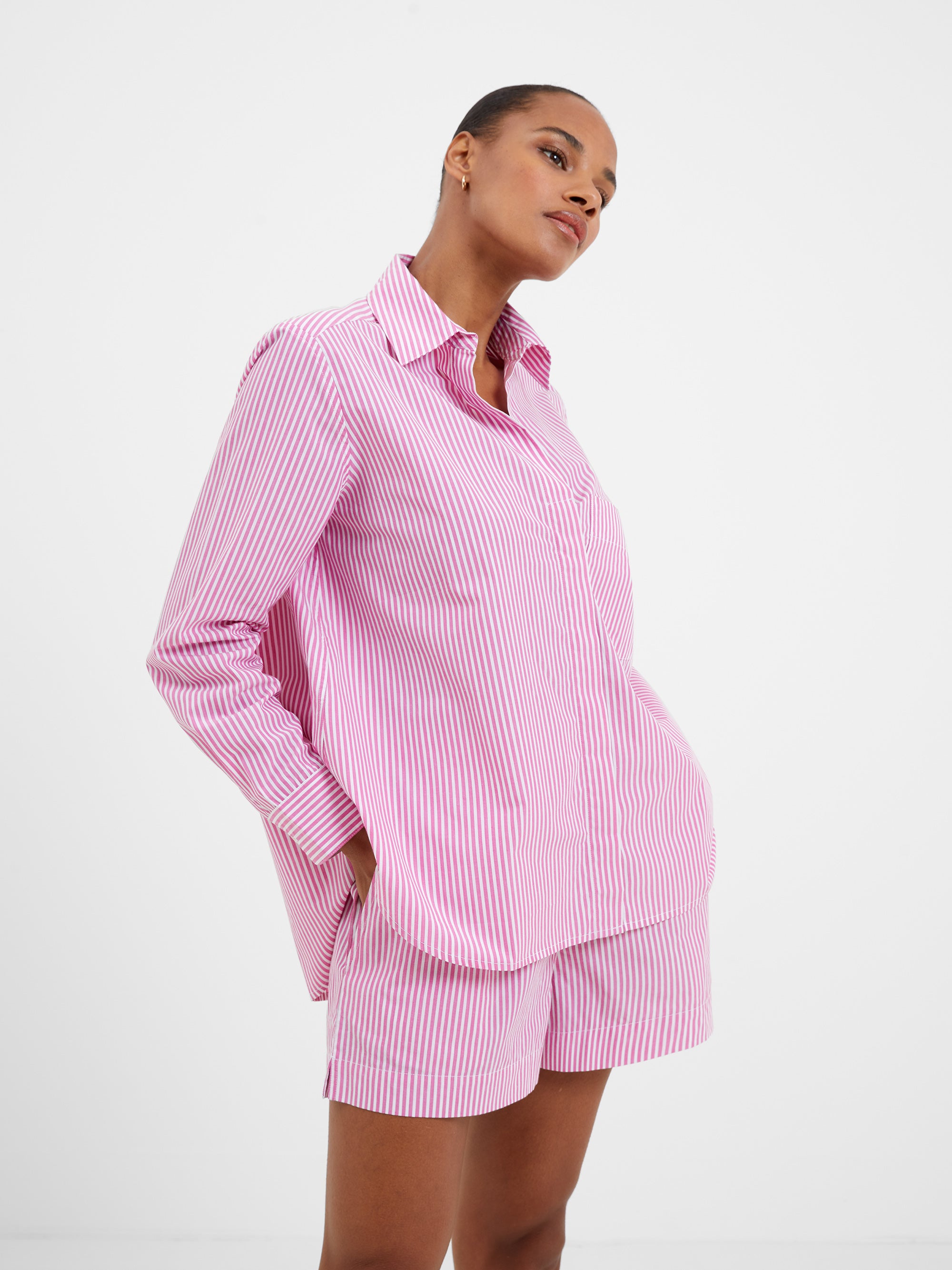 Rhodes Poplin Stripe Popover Shirt