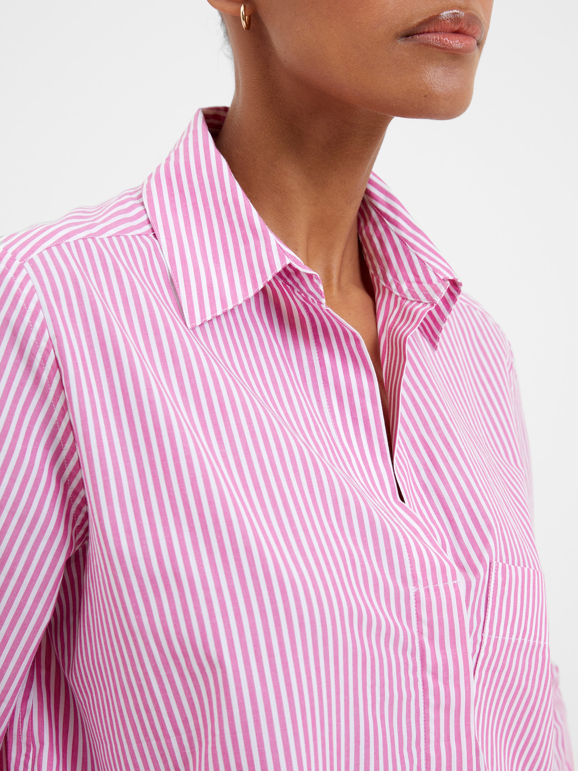 Rhodes Poplin Stripe Popover Shirt