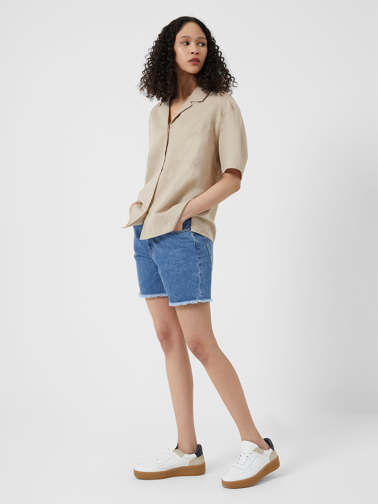 Ahia Cotton-Linen Shirt