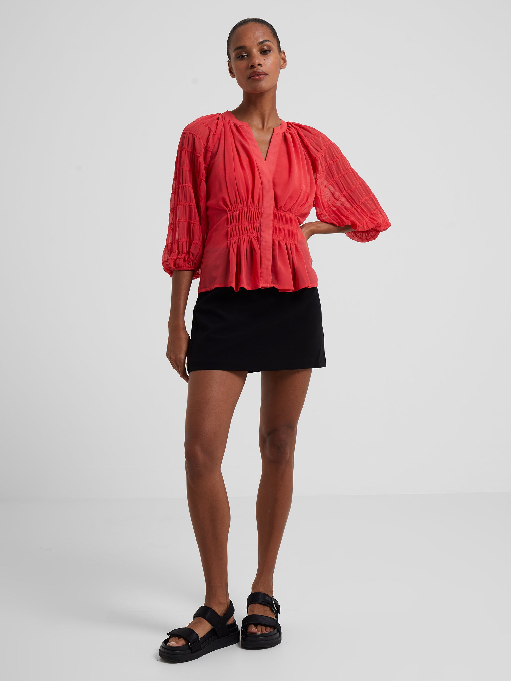 Cora Pleated Smock Top