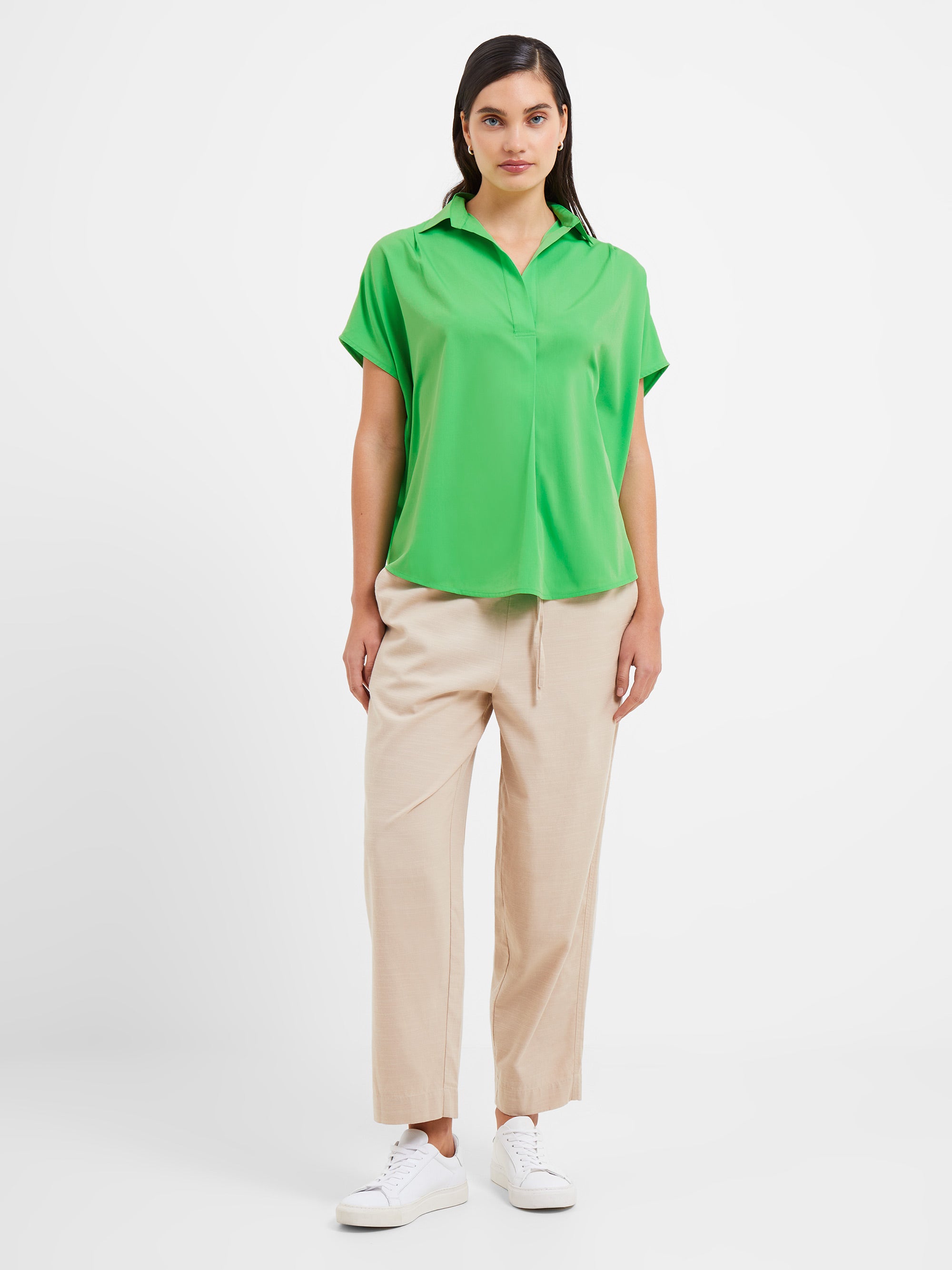 Cele Recycled Crepe Light Popover Shirt