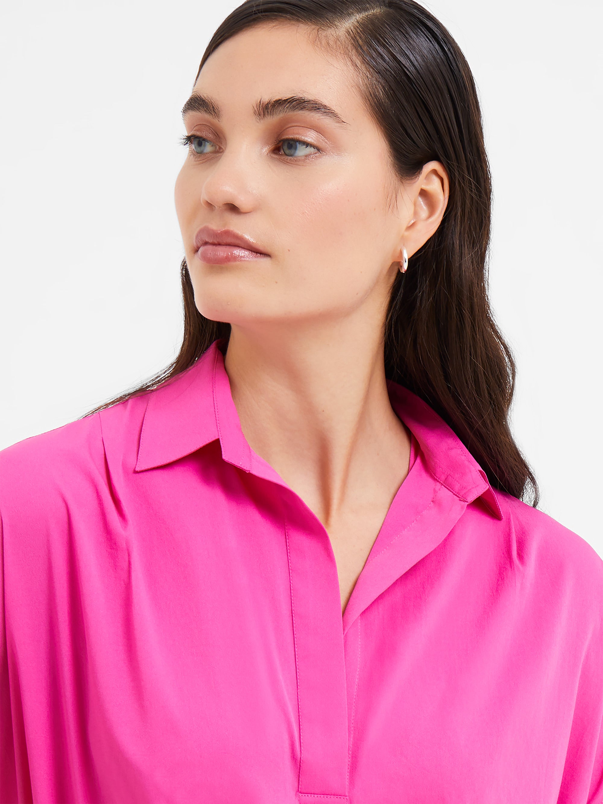 Cele Recycled Crepe Light Popover Shirt