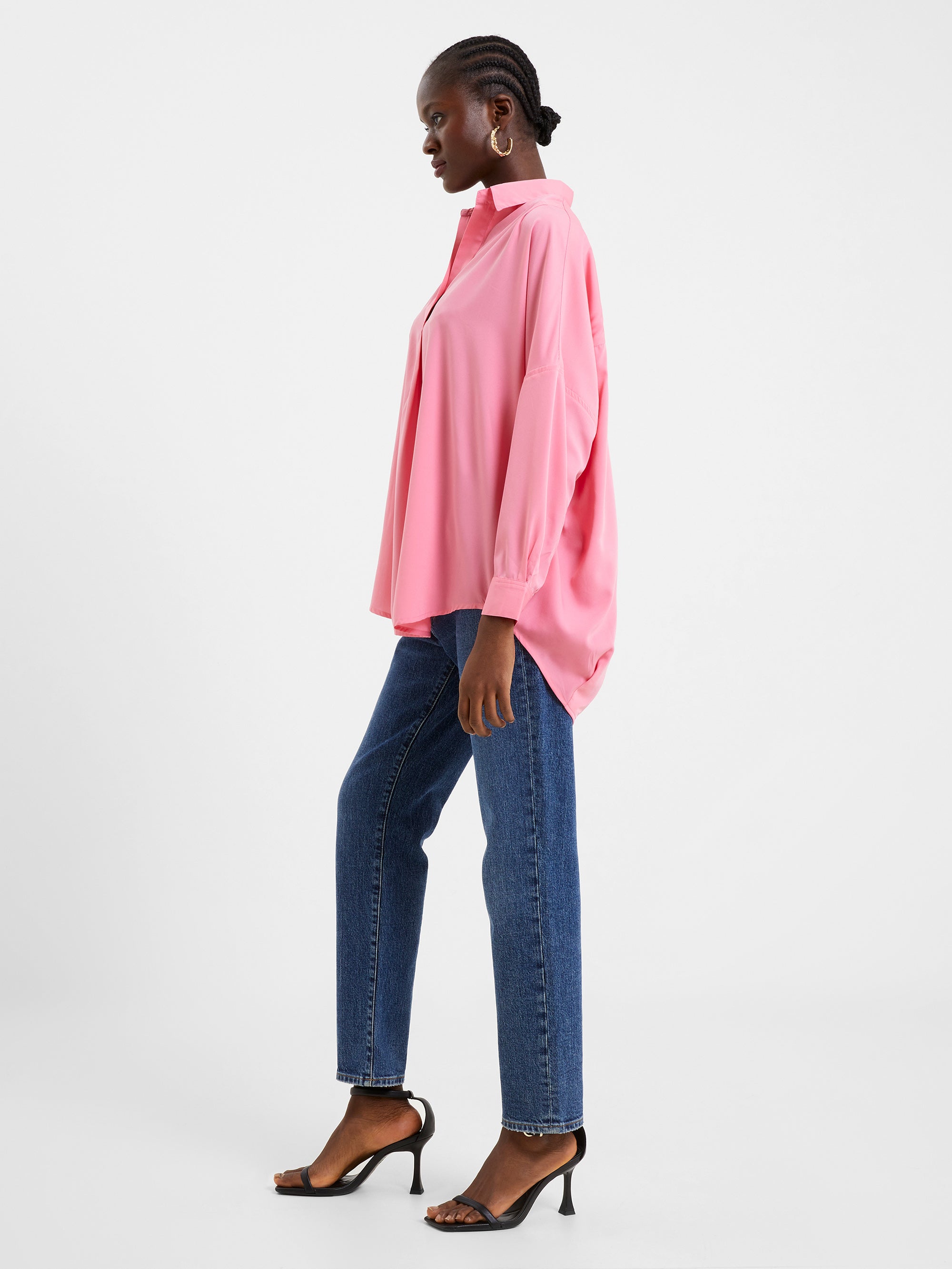 Rhodes Crepe Popover Shirt