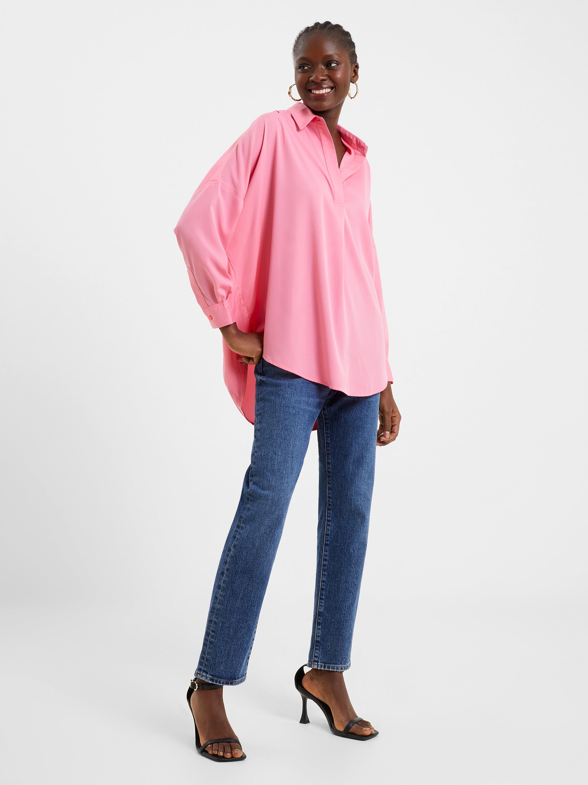 Rhodes Crepe Popover Shirt