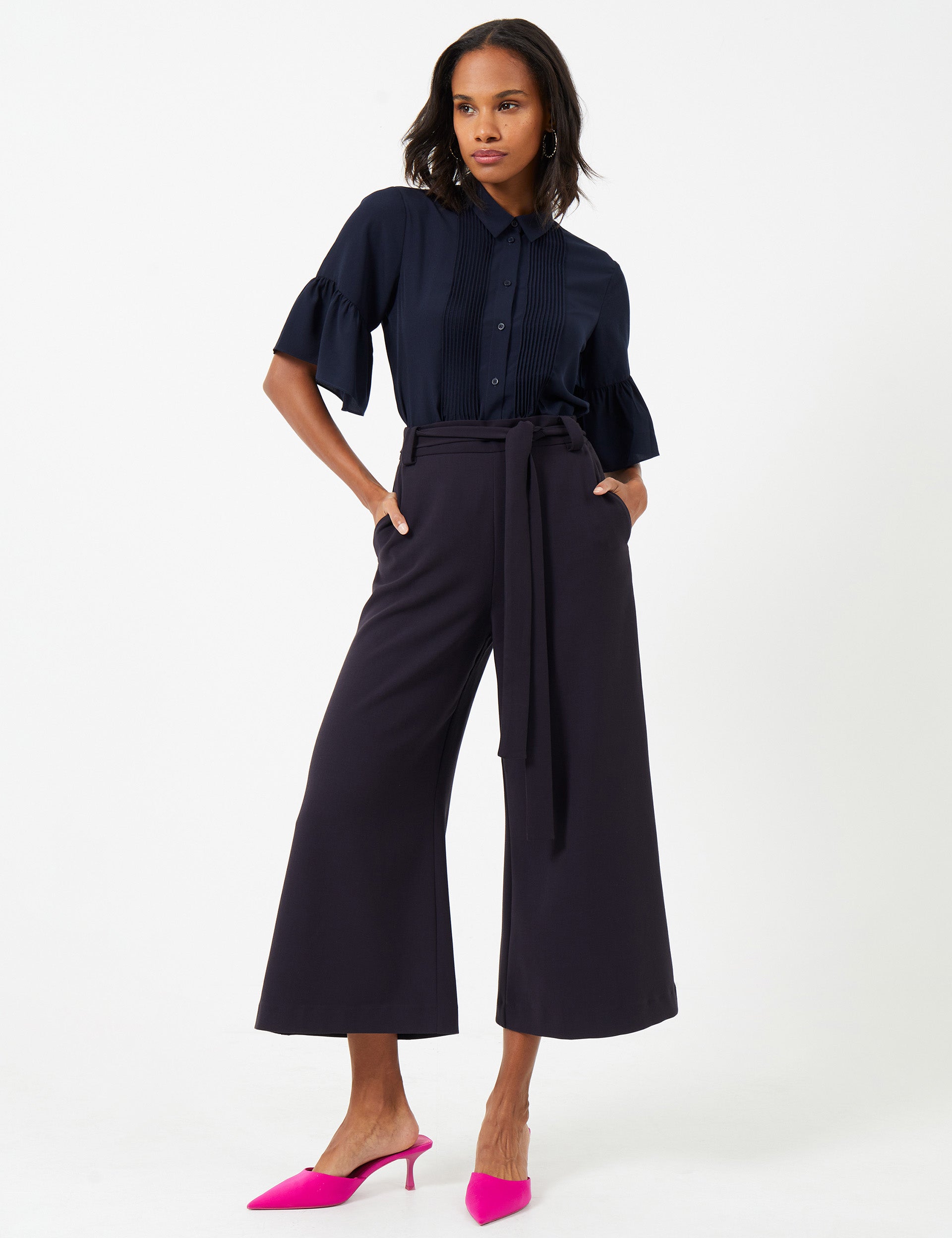 whisper belted culottes