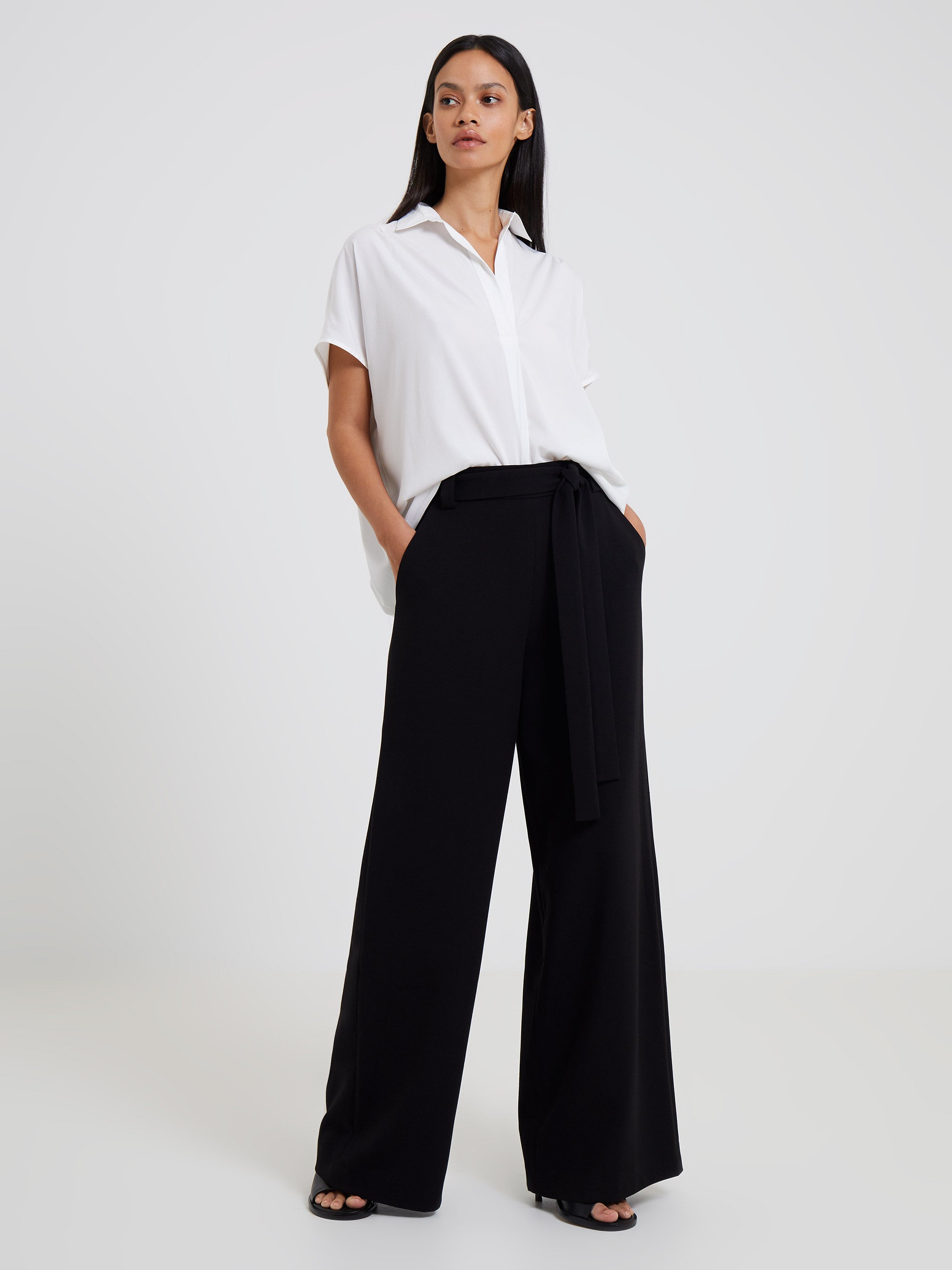 Whisper Belted Palazzo Trousers