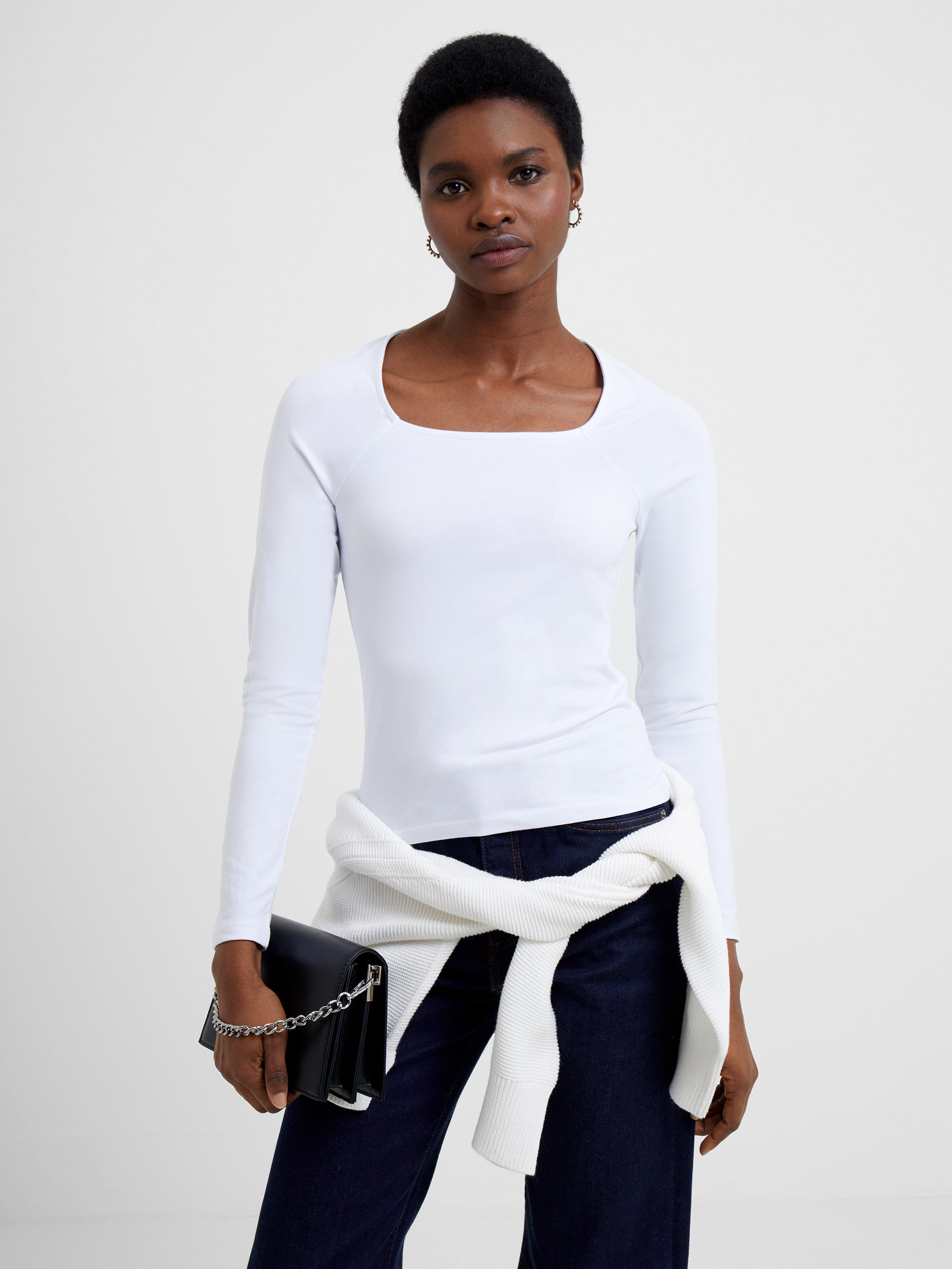 Rallie Square Neck Long Sleeve Top