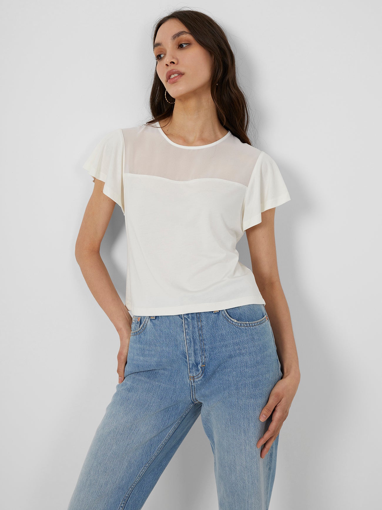 French Connection - Rezi Jersey Top | French Connection |  Shirts & Tops | Small - White - Size: S