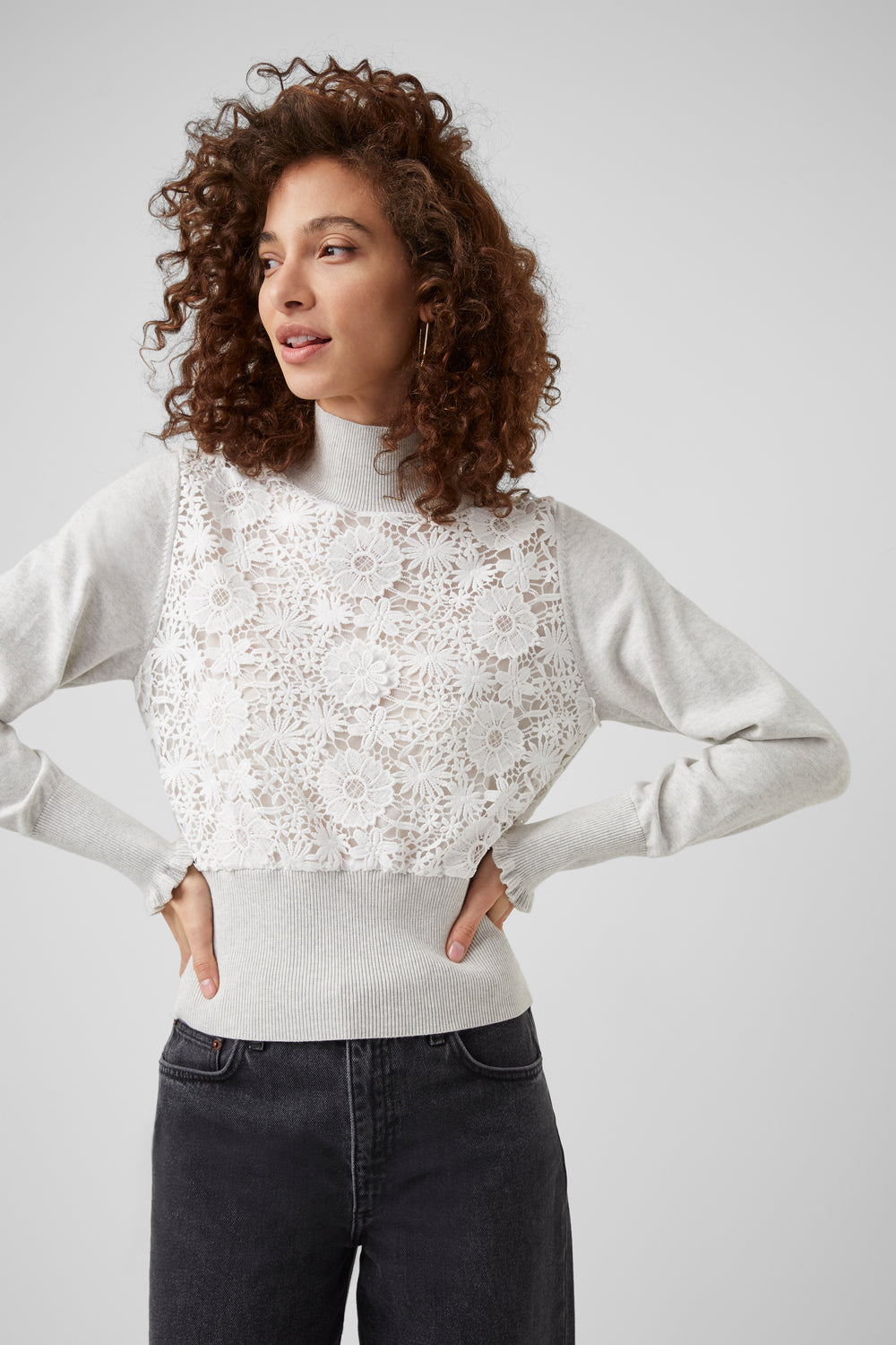 lace top jumper